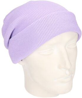 Beechfield Wintermuts - lila paars - one size - acryl - volwassenen - muts