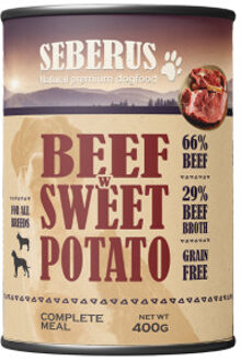 Beef w/Sweet Potato graanvrij natvoer hond 6 x 400 g