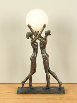 Beeld bronslook Verlicht verbonden met verlichting, 46 cm