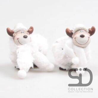 Beeld Eland Zoe & Gus 7,5x4,5x8cm wit
