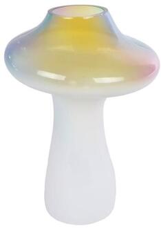 Beeld Paddenstoel Rainbow L glas multi