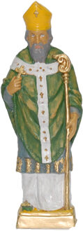 Beeld sint patrick - kunststof - 15 cm - decoratie kerstfiguur