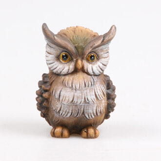 Beeld uil XS 6,5x5,5x9cm bruin
