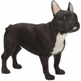 Beeldje Franse Bulldog hond - 12 cm - polystone - honden beeld Multi