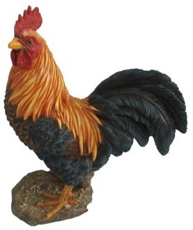 Beeldje haan - polystone - 25 cm - tuinbeeld - dierenbeeld