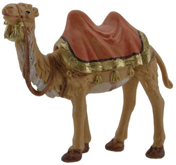 Beeldje van een kameel - kunststof - 11 cm - dierenbeeldjes - voor kerststal