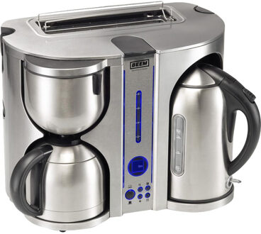Beem Ecco de Luxe 4-in-1 Vrijstaand Filterkoffiezetapparaat 1l 8kopjes Roestvrijstaal