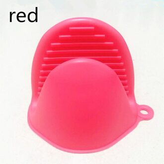 Beenman Siliconen Handschoenen Oven Warmte Geïsoleerde Vinger Handschoenen Koken Tools Magnetron Antislip Grijper Keuken Accessoires Rood
