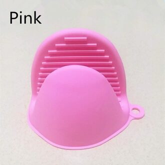 Beenman Siliconen Handschoenen Oven Warmte Geïsoleerde Vinger Handschoenen Koken Tools Magnetron Antislip Grijper Keuken Accessoires Roze