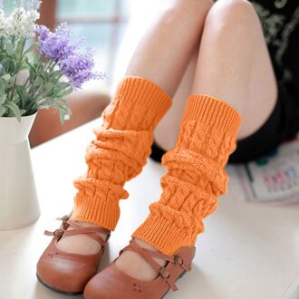 Beenwarmers Vrouwen Warm Knie Hoge Winter Knit Solid Haak Been Warmer Sokken Warm Boot Manchetten Beenwarmers Lange Sokken F