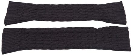 Beenwarmers Vrouwen Warm Knie Hoge Winter Knit Solid Haak Been Warmer Sokken Warm Boot Manchetten Beenwarmers Lange Sokken marine