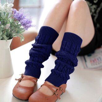 Beenwarmers Vrouwen Warm Knie Hoge Winter Knit Solid Haak Been Warmer Sokken Warm Boot Manchetten Beenwarmers Lange Sokken