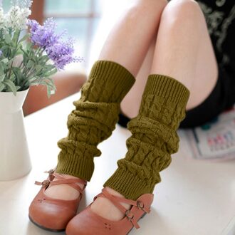 Beenwarmers Vrouwen Warm Knie Hoge Winter Knit Solid Haak Been Warmer Sokken Warm Boot Manchetten Beenwarmers Lange Sokken