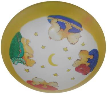 Beer Berni - schattige plafondlamp voor kinderen geel, wit, meerkleurig