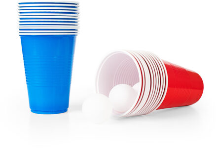Beer Pong Set Rood/Blauw Multikleur - Print
