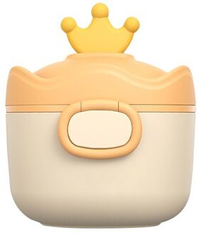 Beer Stijl Draagbare Babyvoeding Opbergdoos Essentiële Granen Cartoon Baby Melkpoeder Boxtoddle Snacks Container Aparte Beige