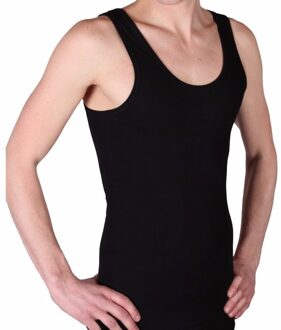 Beeren Set van 4x stuks beeren heren hemd/singlet zwart 100% katoen, maat: M