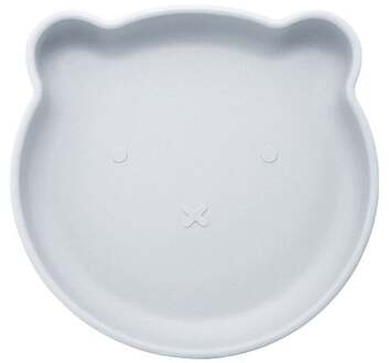 Beertje Serie - Siliconen Babybord - Beertje Ontwerp - 18 cm - Grijsblauw Grijsblauw / Grijs / Blauw
