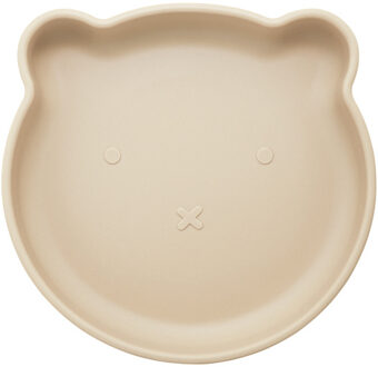 Beertje Serie - Siliconen Babybord - Beertje Ontwerp - 18 cm - Lichtbeige Lichtbeige / Beige