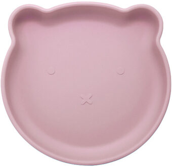 Beertje Serie - Siliconen Babybord - Beertje Ontwerp - 18 cm - Zachtroze Zachtroze / Roze