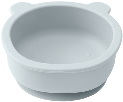 Beertje Serie - Siliconen Babykommetje - Beren Ontwerp - 350ml - Grijsblauw Grijsblauw / Grijs / Blauw