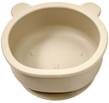 Beertje Serie - Siliconen Babykommetje - Beren Ontwerp - 350ml - Lichtbeige Lichtbeige / Beige