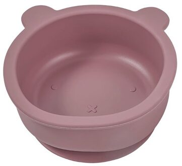 Beertje Serie - Siliconen Babykommetje - Beren Ontwerp - 350ml - Oudroze