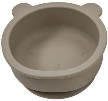Beertje Serie - Siliconen Babykommetje - Beren Ontwerp - 350ml - Taupe Taupe / Grijs