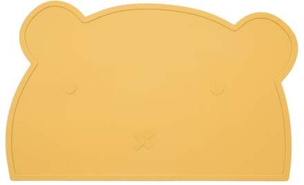 Beertje Serie - Siliconen Placemat - Beer Ontwerp - BPA-Vrij - Mosterdgeel Mosterdgeel / Geel