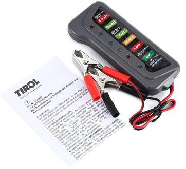 BEESCLOVER 6 LED Verlichting Display Digitale Batterij Alternator Tester Voor Auto Motor Vrachtwagens voor 12V lood-zuur batterie r30