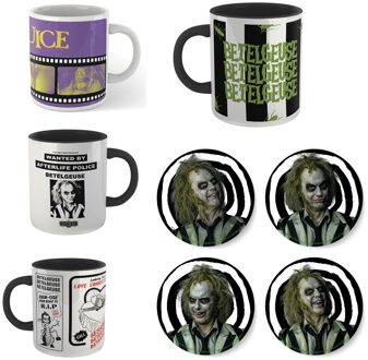 Beetlejuice 4x Mugs & Coasters Bundle