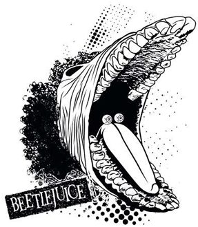 Beetlejuice Barbara Monster Unisex T-Shirt - White - M - Wit