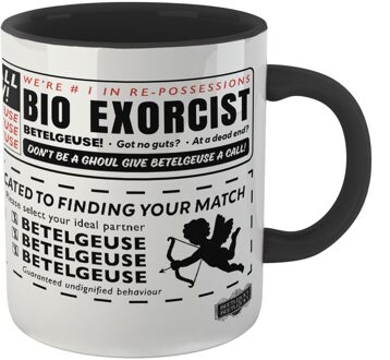 Beetlejuice Call Now Mug - Black Zwart