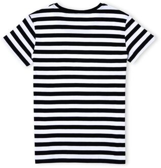 Beetlejuice Cockroach Embroidered Women's T-Shirt - White/Black Striped - M - White / Black Striped