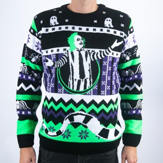 Beetlejuice It's Snow Time Knitted Christmas Jumper - 3XL