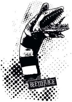 Beetlejuice Sandworm Attack Sweatshirt - White - S - Wit