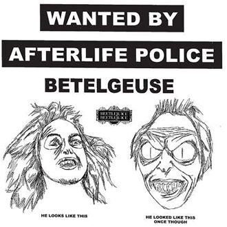 Beetlejuice Wanted Poster Unisex T-Shirt - White - 3XL Wit