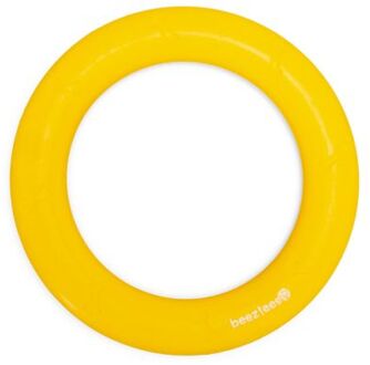 Beeztees Apporteerspeelgoed ring - Hondenspeelgoed - Geel - 22x22x3 cm