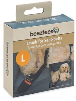 Beeztees Autogordel - Hond - Zwart - Nylon - L - 85x1,5x0,3 cm