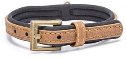 Beeztees Balacron - Halsband Hond - Bruin - Kunstleer - Extra small - 24-30 cm