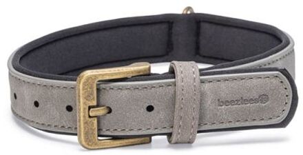 Beeztees Balacron - Halsband Hond - Grijs - Kunstleer - Medium - 36-44 cm