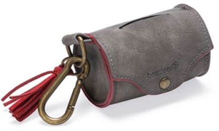 Beeztees Balacron - Poepzakhouder Hond - Grijs - Kunstleer - 8x5 cm