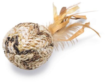 Beeztees Balletje Tuxa - Kattenspeeltje - Beige Bruin