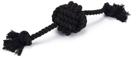 Beeztees Bari Flostouw met bal - Apporteren - Hondenspeelgoed - Zwart - 27x7x7 cm