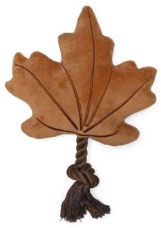 Beeztees Blad met Touw - Knuffel - Hondenspeelgoed - Bruin - 26x28,5x4,5 cm