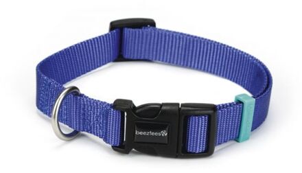 Beeztees BZ nylon halsband uni blauw 48-70x25