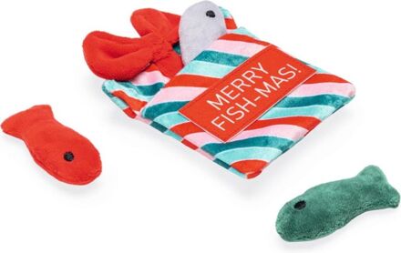 Beeztees Cadeau met visjes - Kerst kattenspeeltje