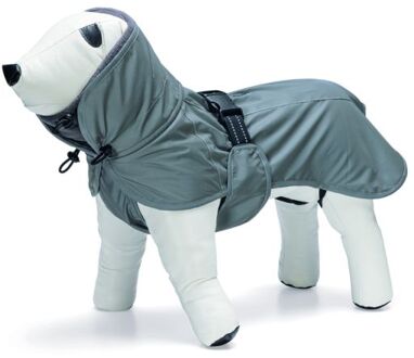 Beeztees Caro reflecterend - Honden regenjas - 48 cm - Grijs