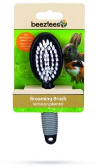 Beeztees Combi - Verzorgingsborstel - 14 cm - Zwart/grijs