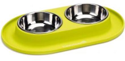 Beeztees Dinerset Hond - Siliconen - Groen - 31x19 cm